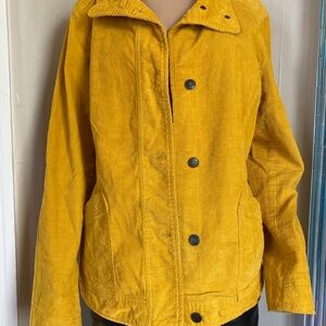 Eddie Bauer Mustard Corduroy Jacket Size Large
